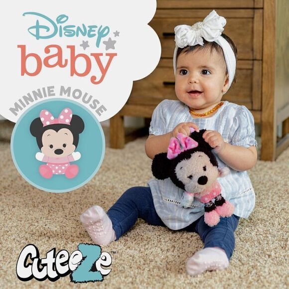 Minnie mouse disney cuteeze ultra soft crinkle stuffed plush NWT kids preferred - Picture 3 of 9